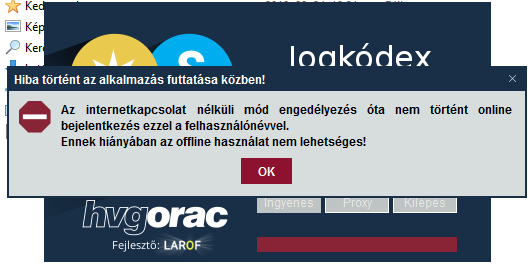 Offline mód hiba 1