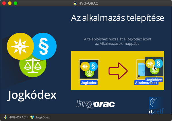 Jogkódex telepítő: Az alkalmazás telepítése