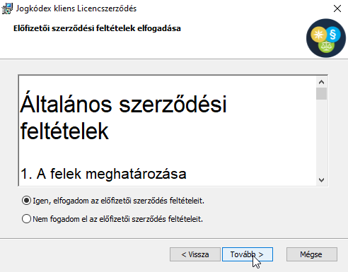 Jogkódex telepítő: ÁSZF